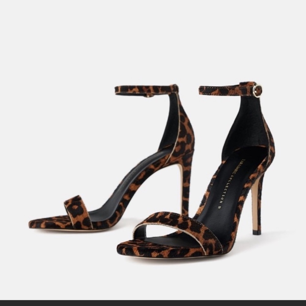 Zara Leopard Print High Heels